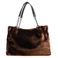 Plush Handbags Handbags Europe And America Puce Buckeye