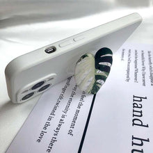 Cute Green Leaves Smartphone Holder Finger Stand  Support For Phone Handband Puce Buckeye