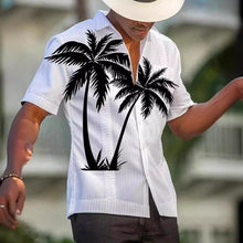 3D Summer Casual Printed Hawaiian Shirt Men Vacation Seaside Wear Puce Buckeye