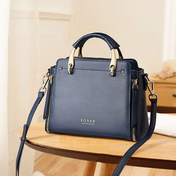Genuine Leather Fashion Handbags Handbags Ladies Designer Handbags Puce Buckeye
