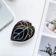 Cute Green Leaves Smartphone Holder Finger Stand  Support For Phone Handband Puce Buckeye
