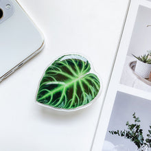 Cute Green Leaves Smartphone Holder Finger Stand  Support For Phone Handband Puce Buckeye