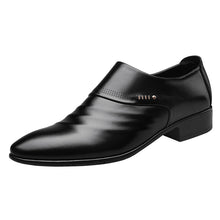 Casual pointed toe shoes men leather shoes men Puce Buckeye