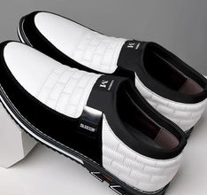 Large Size Leather Shoes Men New Casual Leather Shoes Men Puce Buckeye