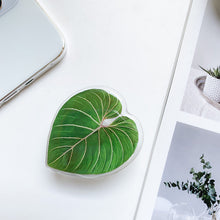 Cute Green Leaves Smartphone Holder Finger Stand  Support For Phone Handband Puce Buckeye