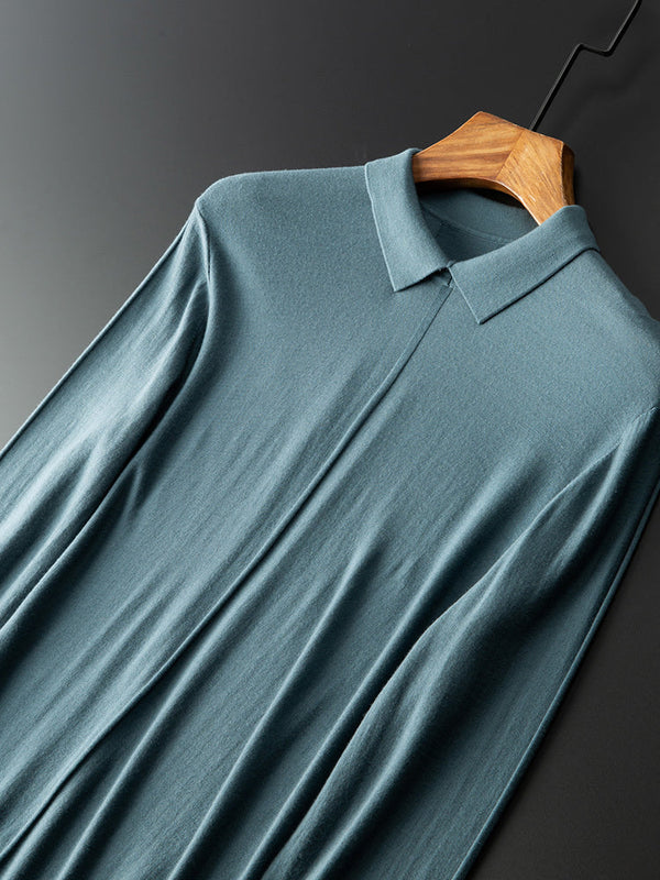 Lapel Close-Fitting Wear With Spring And Autumn Cardigan Bottoming Sweater Men Puce Buckeye
