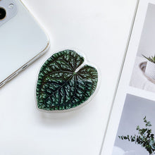 Cute Green Leaves Smartphone Holder Finger Stand  Support For Phone Handband Puce Buckeye