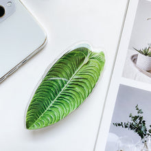 Cute Green Leaves Smartphone Holder Finger Stand  Support For Phone Handband Puce Buckeye