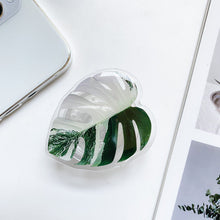 Cute Green Leaves Smartphone Holder Finger Stand  Support For Phone Handband Puce Buckeye