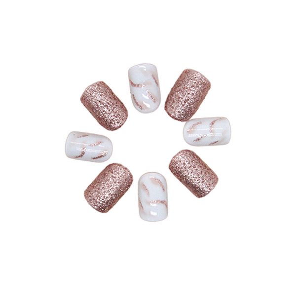 Press On Nails Kit with Glue and gel stickers Reusable Tips Plum Charlie