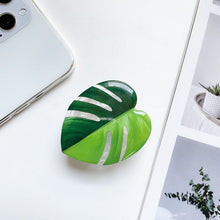 Cute Green Leaves Smartphone Holder Finger Stand  Support For Phone Handband Puce Buckeye
