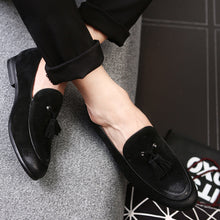 Pea shoes leather shoes for men Puce Buckeye