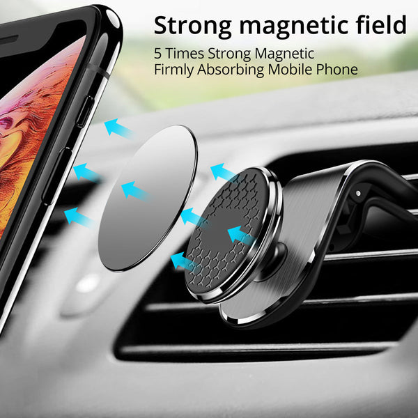 Magnetic Car Phone Holder Air Vent Magnet Mount Smartphone Phone Holder Car Rotation Bracket Puce Buckeye