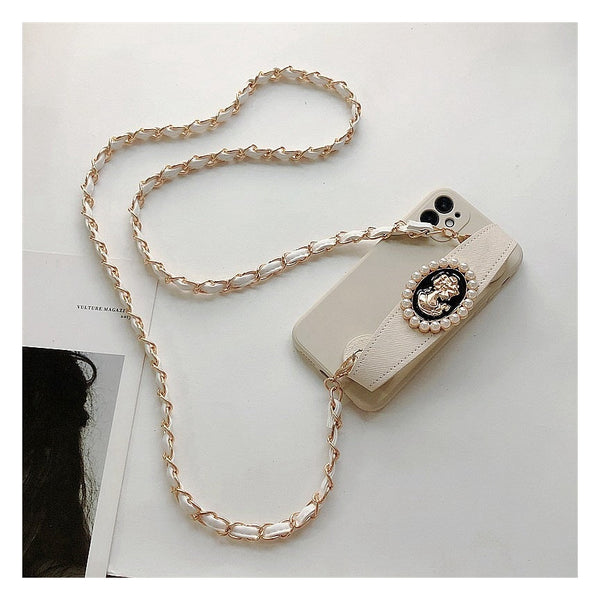 Wrist Strap Crossbody Chain Protective Case For Mobile Phones Puce Buckeye
