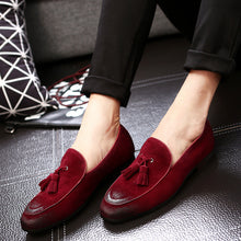 Pea shoes leather shoes for men Puce Buckeye