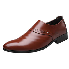 Casual pointed toe shoes men leather shoes men Puce Buckeye