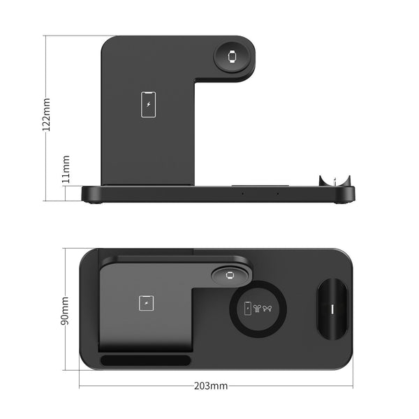 Wireless charger Three-in-one wireless charger for  phones and watches Puce Buckeye