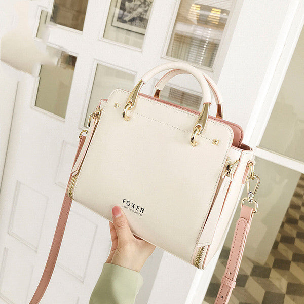 Genuine Leather Fashion Handbags Handbags Ladies Designer Handbags Puce Buckeye