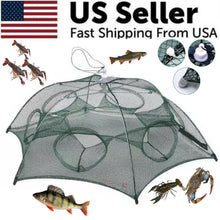 Fishing Bait Trap Crab Net Crawdad Shrimp Cast Dip Cage Fish Minnow Puce Gaia