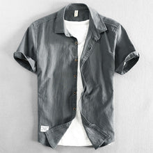 Casual Loose Lapels Outer Wear Half Sleeve Top For Men Puce Buckeye