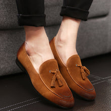 Pea shoes leather shoes for men Puce Buckeye