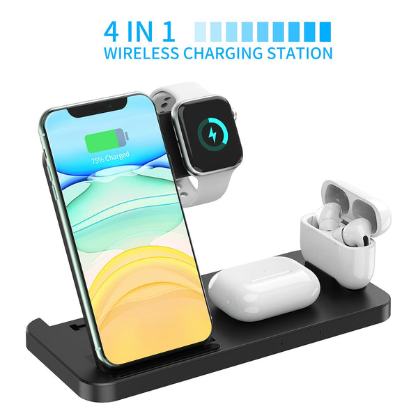 Wireless charger Three-in-one wireless charger for  phones and watches Puce Buckeye