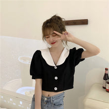 Women''s Clothing Short Sleeve Net Red Foreign Style Versatile Short Bubble Sleeve Sweater Puce Buckeye